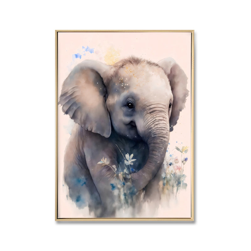 Elephant Watercolor Canvas Print
