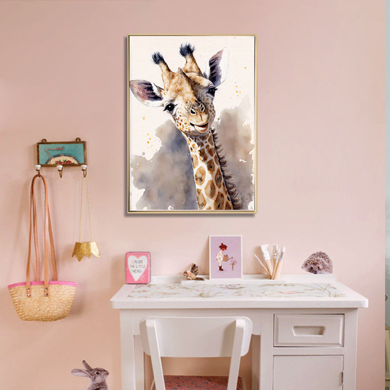 Giraffe Watercolor Canvas Print