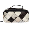 Patchwork Cowhide and Tooling Leather Cosmetics Bag