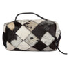 Patchwork Cowhide and Tooling Leather Cosmetics Bag