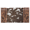 Cuba Cowhide Trifold Wallet with Hand Tooled Leather