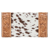 Cuba Cowhide Trifold Wallet with Hand Tooled Leather