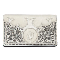Sandy | Cowhide Tooling Leather Slim Wallet