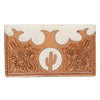 Sandy | Cowhide Tooling Leather Slim Wallet