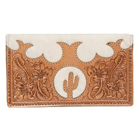Sandy | Cowhide Tooling Leather Slim Wallet