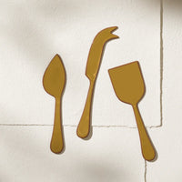 Alder Enamel Cheese Set | Olive