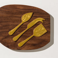 Alder Enamel Cheese Set | Olive
