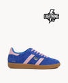 Goodsole 2001 Parallel Suede Sneaker | Cobalt Blue/Pink Suede
