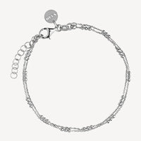Halcyon Silver Bracelet (18.5cm+ext)