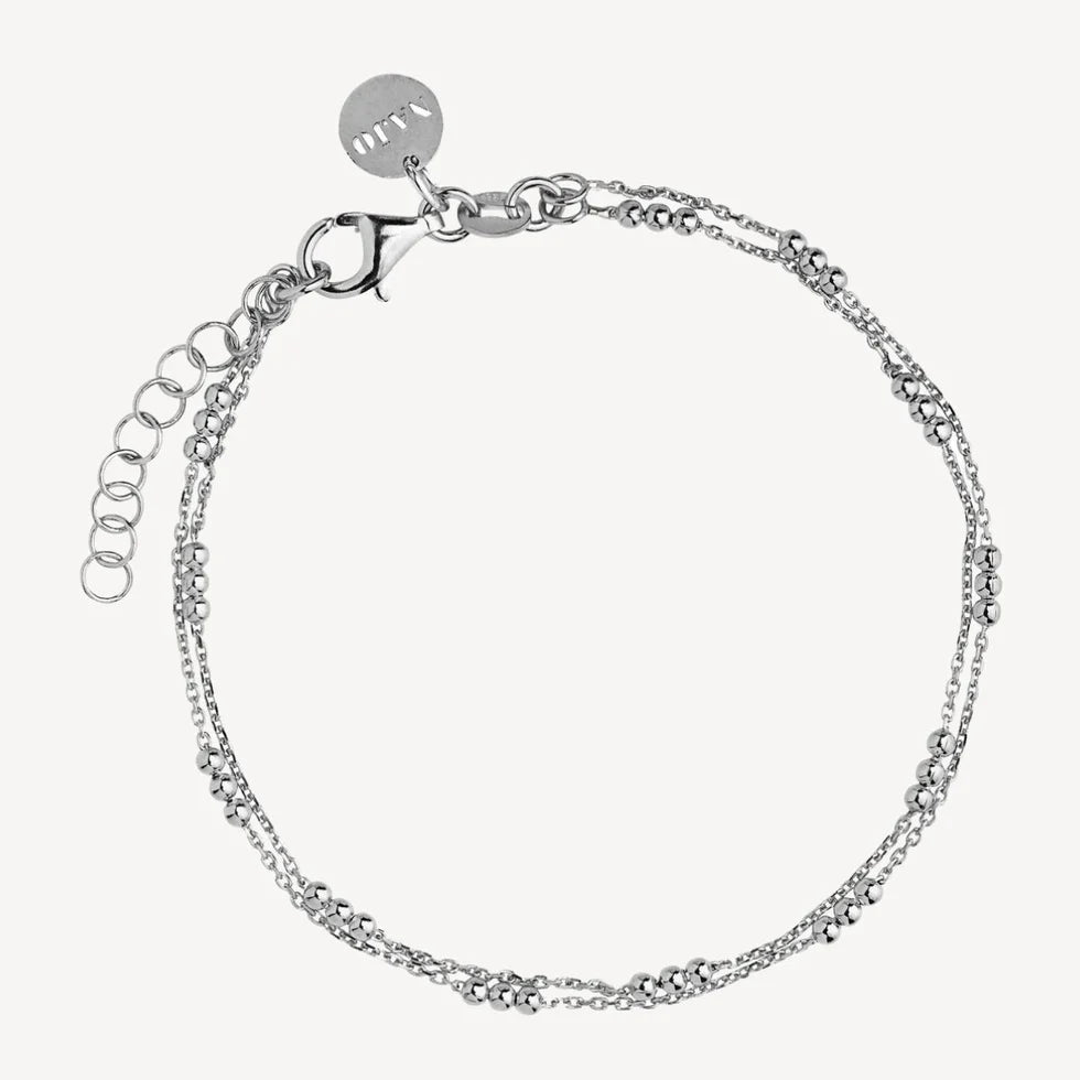 Halcyon Silver Bracelet (18.5cm+ext)