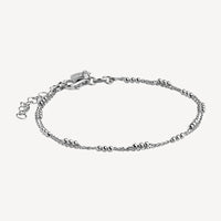 Halcyon Silver Bracelet (18.5cm+ext)