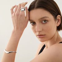 La Muse Hinged Cuff | Sterling Silver
