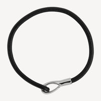 Kinship Men’s Leather and Steel Bracelet | Black