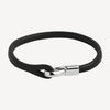 Kinship Men’s Leather and Steel Bracelet | Black