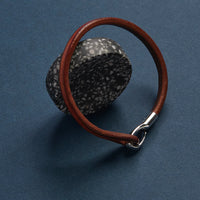 Kinship Men’s Leather and Steel Bracelet | Tan