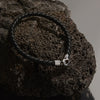 The Mariner Men’s Plaited Leather and Steel Bracelet | Black