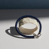 The Mariner Men’s Plaited Leather and Steel Bracelet | Navy