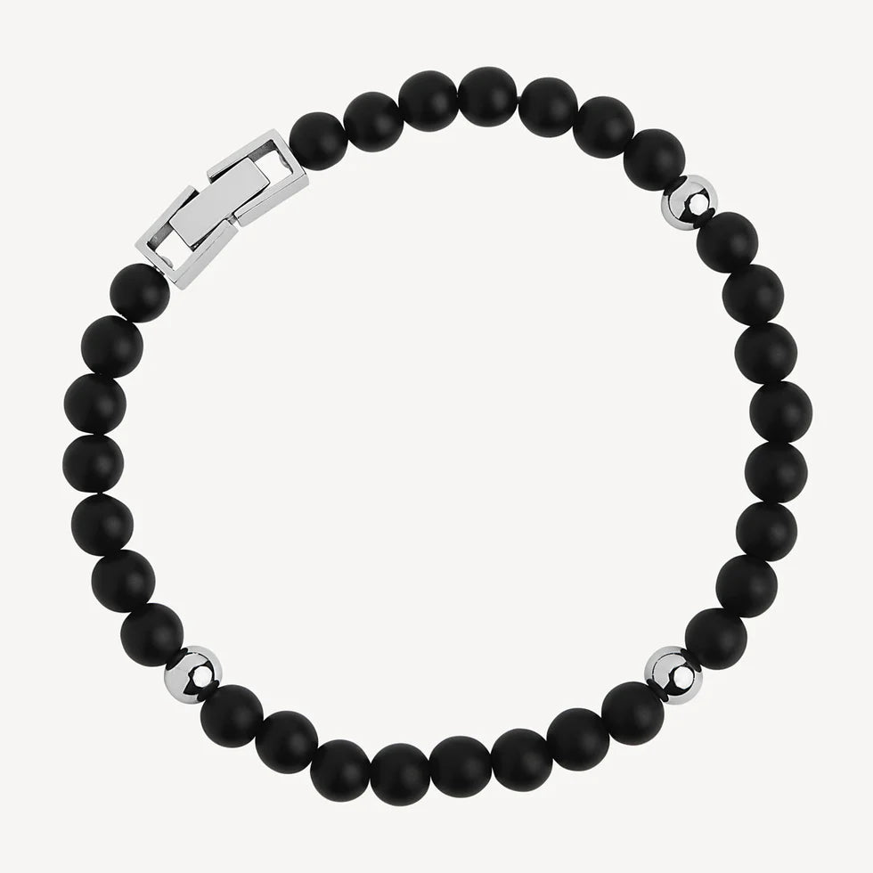 Atlas Men's 6mm Beaded Black Onyx Bracelet