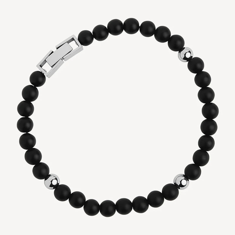 Atlas Men's 6mm Beaded Black Onyx Bracelet
