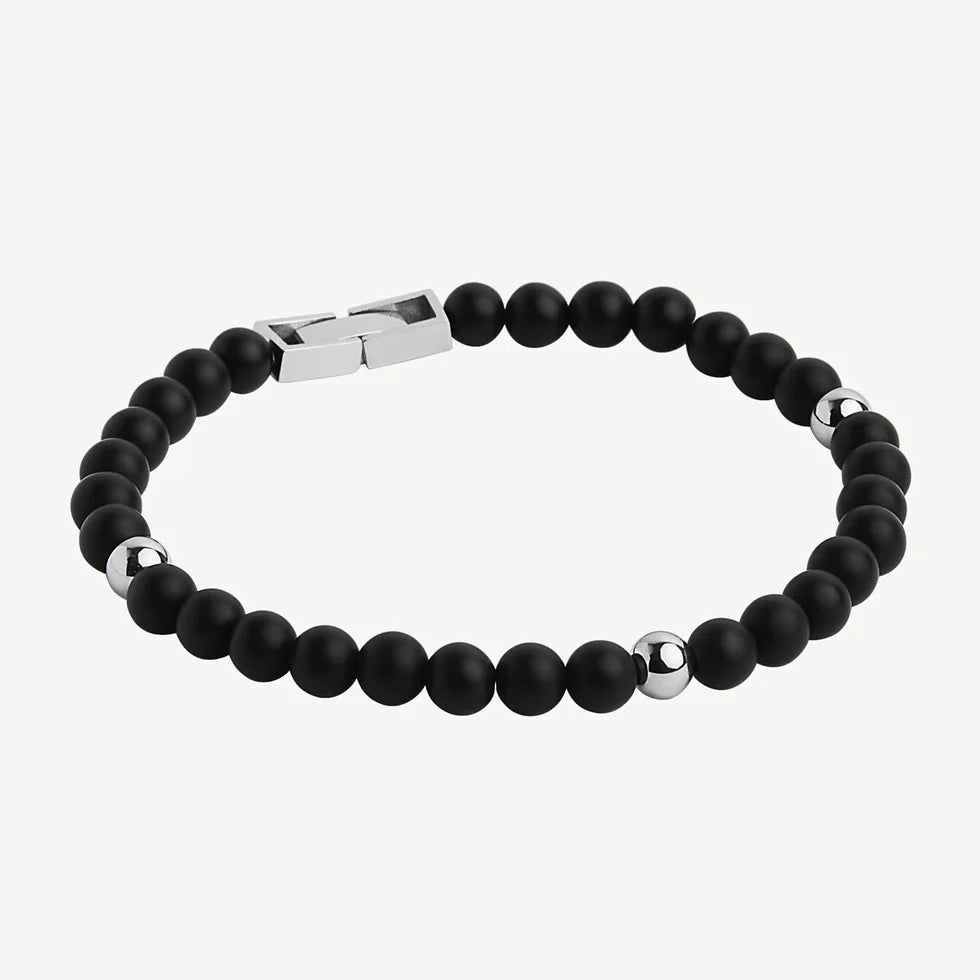 Atlas Men's 6mm Beaded Black Onyx Bracelet