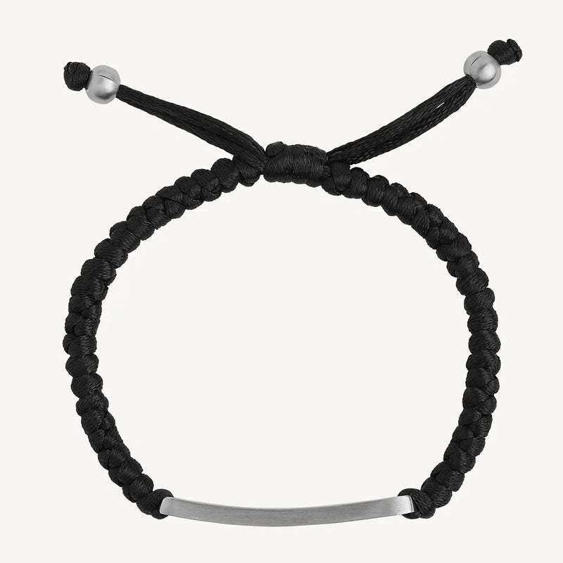 Elemental Men’s Cord Identity Bracelet | Black