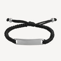 Elemental Men’s Cord Identity Bracelet | Black