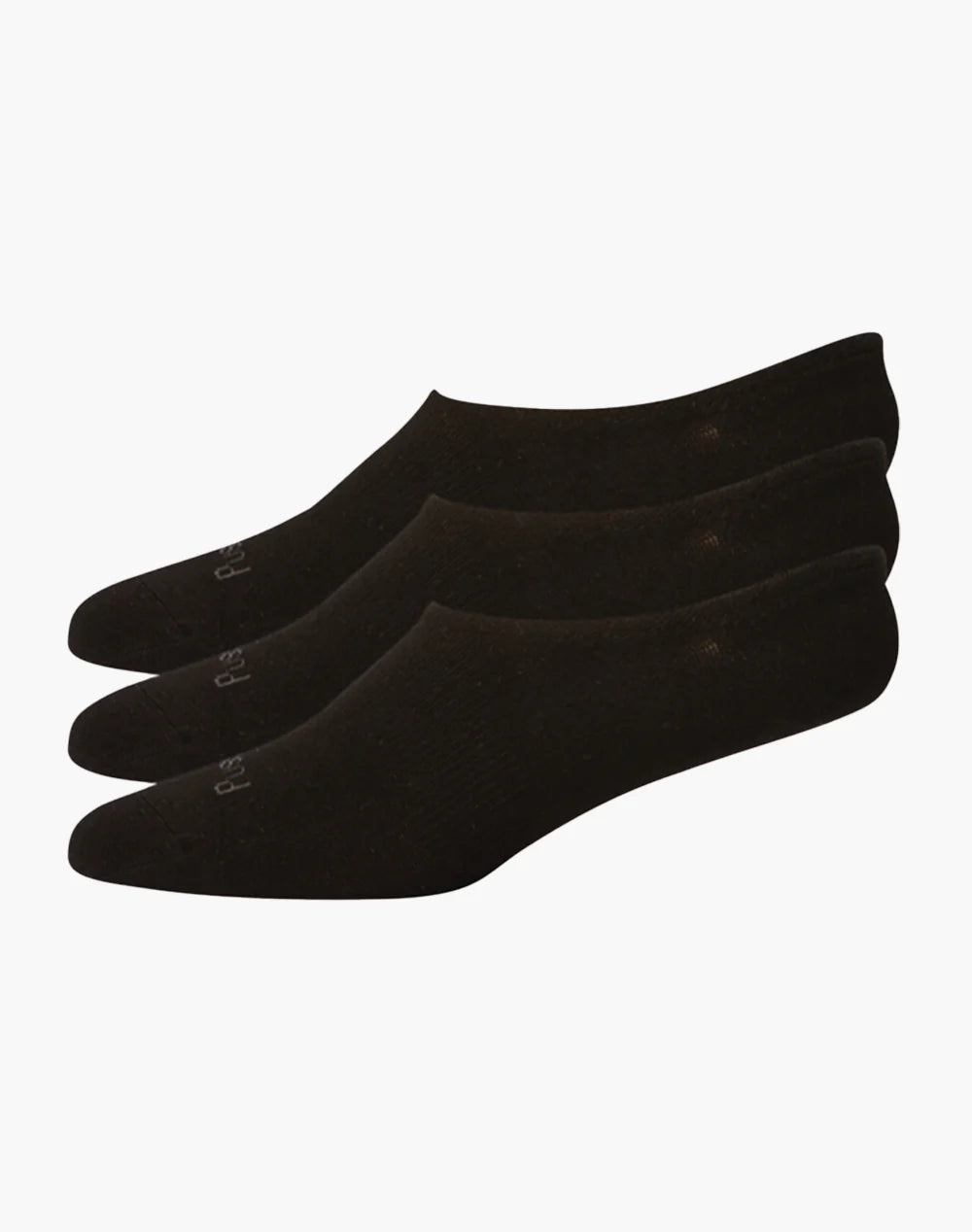 3pk Invisible Bamboo Socks Black