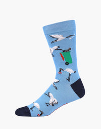 Bin Chicken Sky Blue Bamboo Sock | Mens