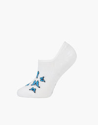 Blue Butterflies | Women's Bamboo Secret Sock