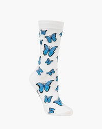 Blue Butterflies | Women's Bamboo Sock