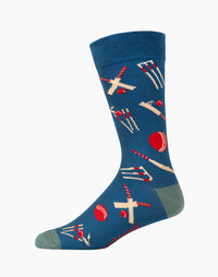 Cricket Stumps | Mens Bamboo Sock