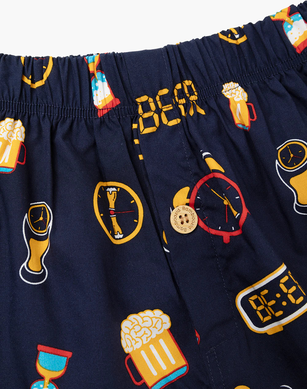 Mens Beer O'clock Bamboo Boxer Short