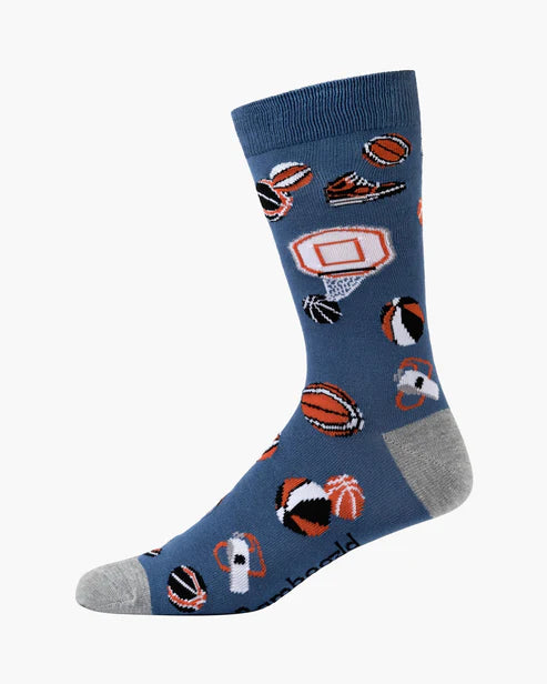 Basketballs Bamboo Sock | Mens