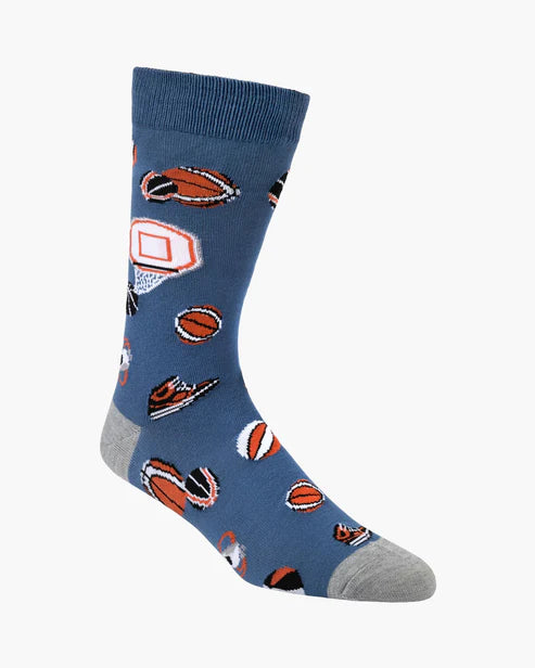 Basketballs Bamboo Sock | Mens