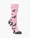 Dash Pups Pink Bamboo Sock | Womens