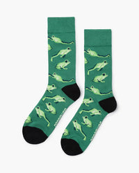 Green Tree Frog Bamboo Sock | Mens