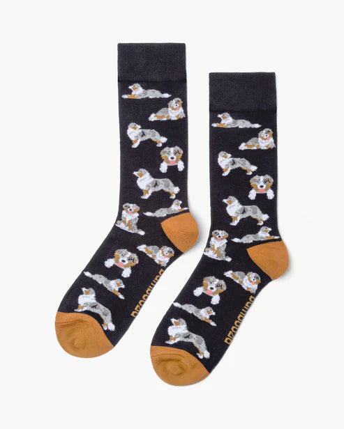Australian Shepherd Bamboo Sock | Mens