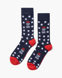 Mens Top Dad Stars Bamboo Sock Card