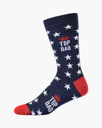 Mens Top Dad Stars Bamboo Sock Card