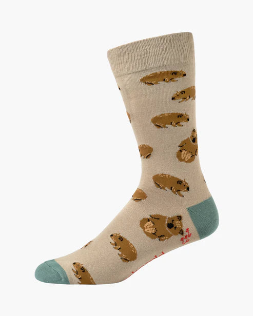 Wally Wombat Bamboo Sock | Mens