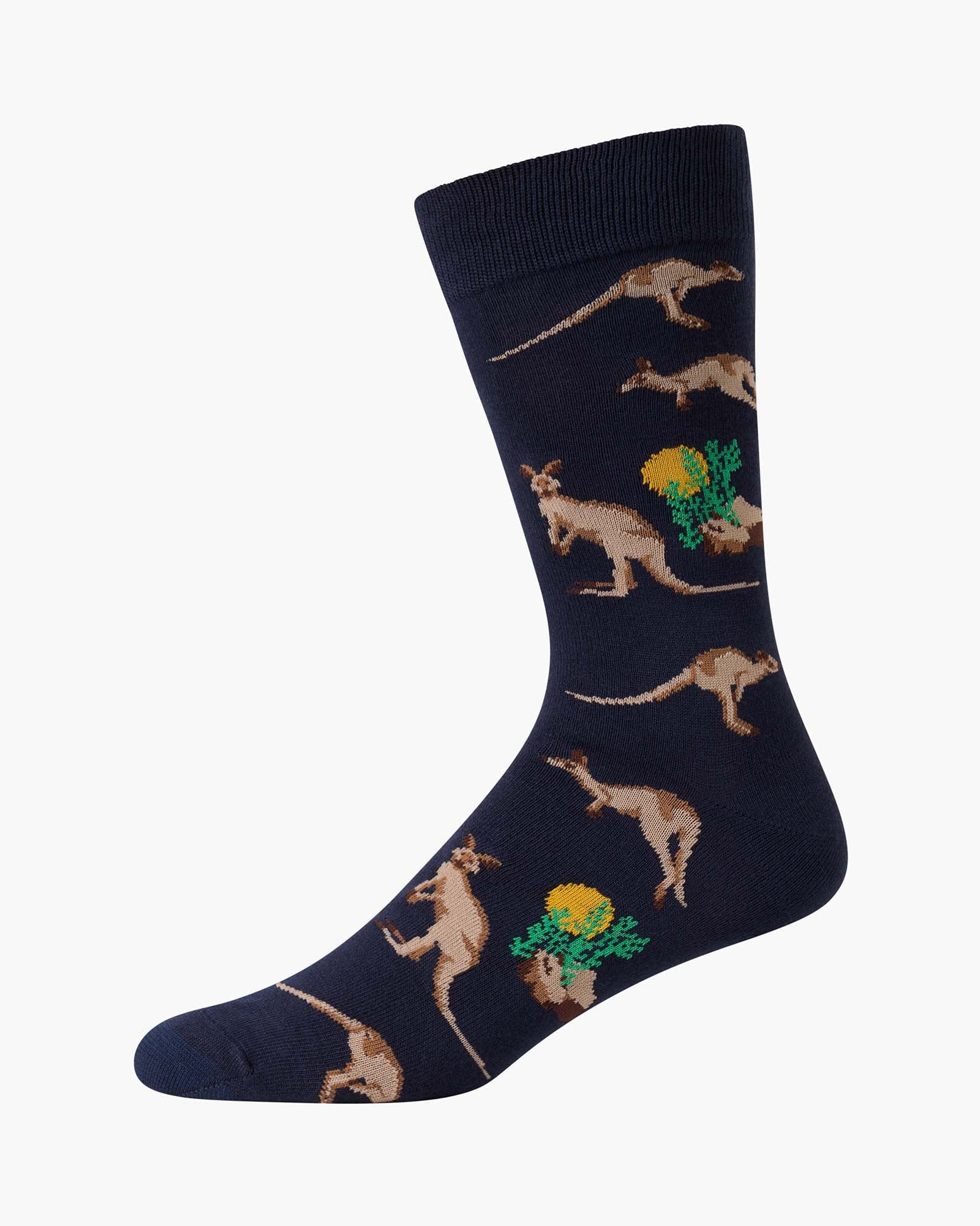 Outback Roo Crew | Mens Bamboo Sock