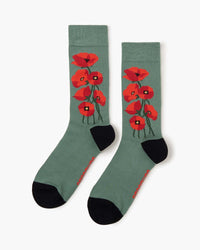 Mens Poppies Bamboo Sock