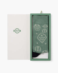 Mens Super Dad Bamboo Sock Card