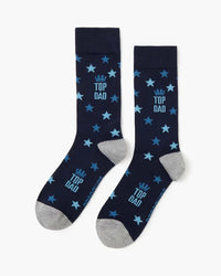 Mens Top Dad Stars Bamboo Sock