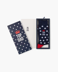 Mens Top Dad Stars Bamboo Sock Card