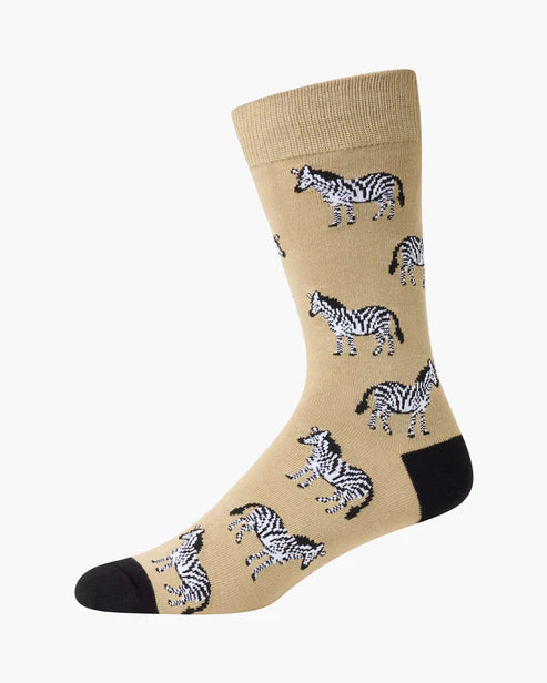 Zebra | Mens Bamboo Sock