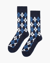 Mens Bold Argyle Bamboo Sock