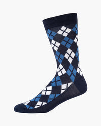 Mens Bold Argyle Bamboo Sock