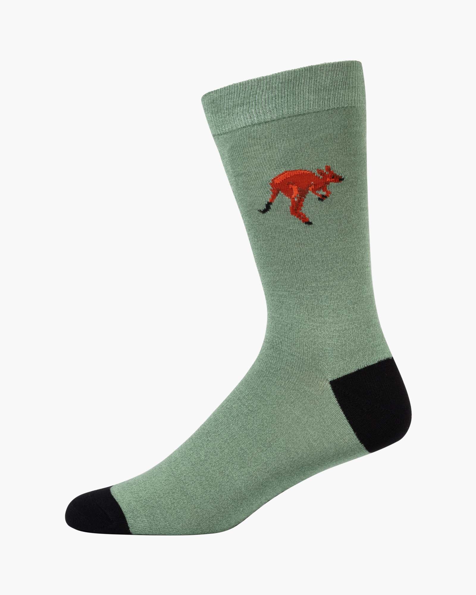 Jacquard Kangaroo | Men's Bamboo Sock