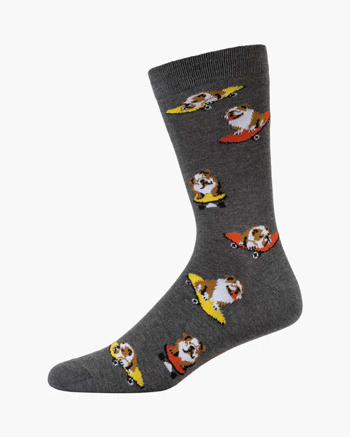 Skater Bulldog | Men's Bamboo Sock